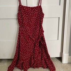 Princess Polly red wine dress